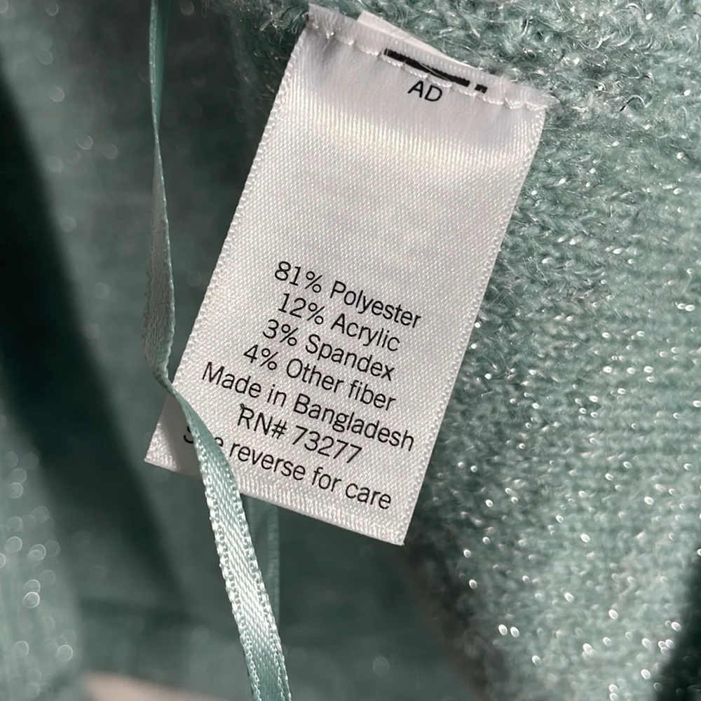 Croft & Barrow Green Open-Front Sweater - Picture 5 of 5